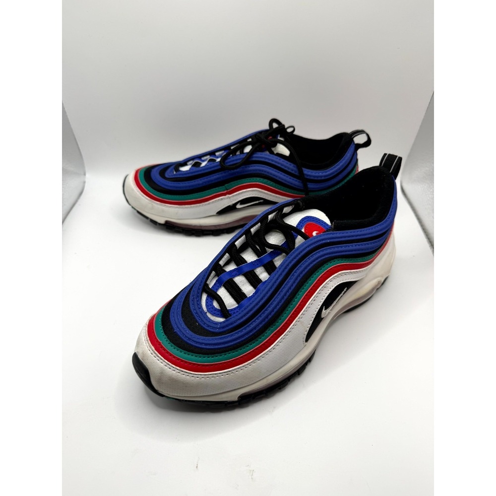 Nike Air Max 97 GS CW7013-100 Boys 5 Sneaker White‎ Multi Low Top Lace Up Shoes